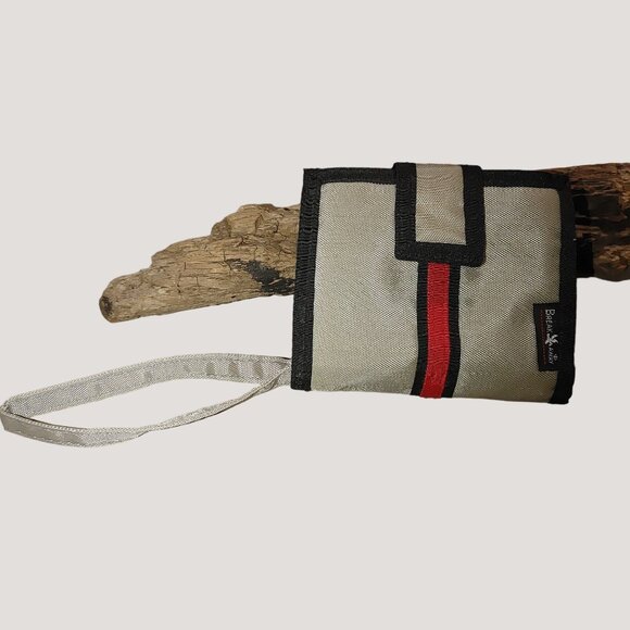 Boyt Break Away Bi Fold Wallet Wristlet Strap Coin Pocket Vintage Brown Red - Picture 2 of 11